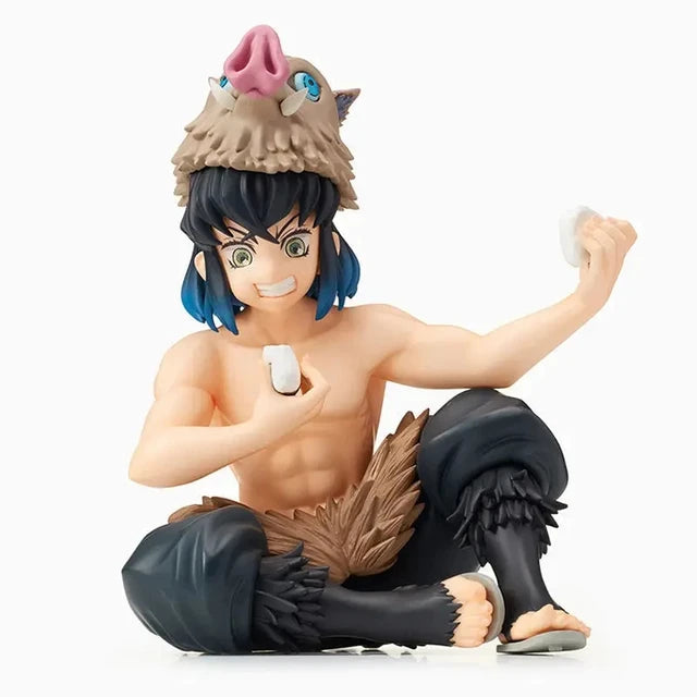 Inosuke Hashibira Sitting Demon Slayer Figure 11CM