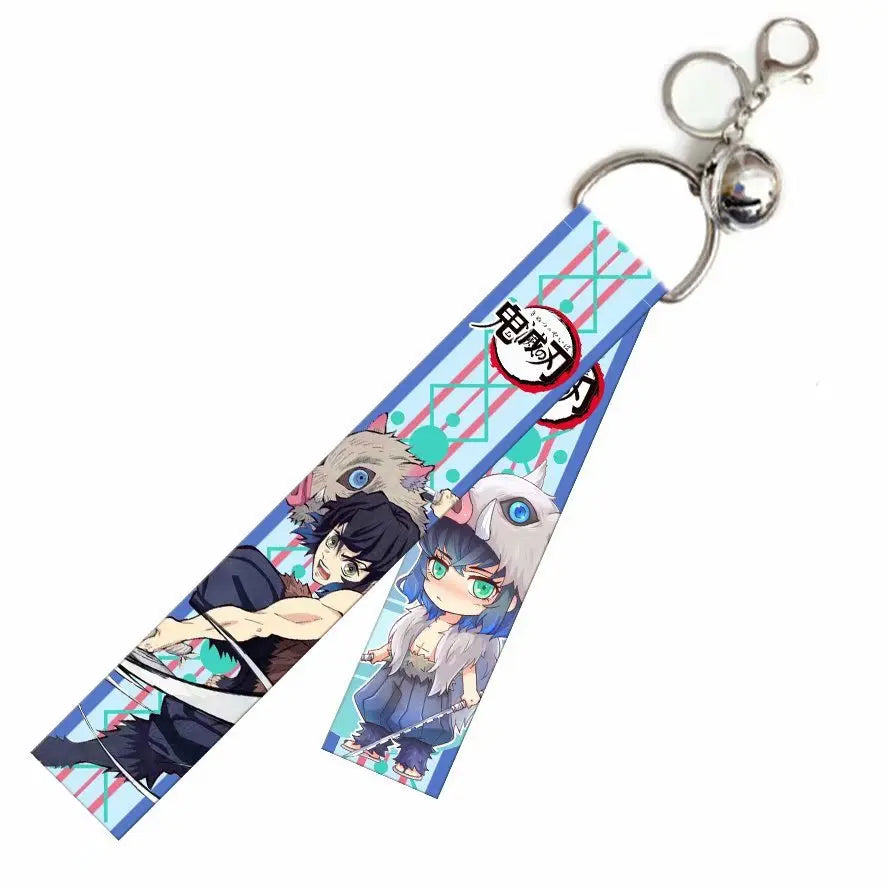 Inosuke Anime Demon Slayer Ribbon Keychain