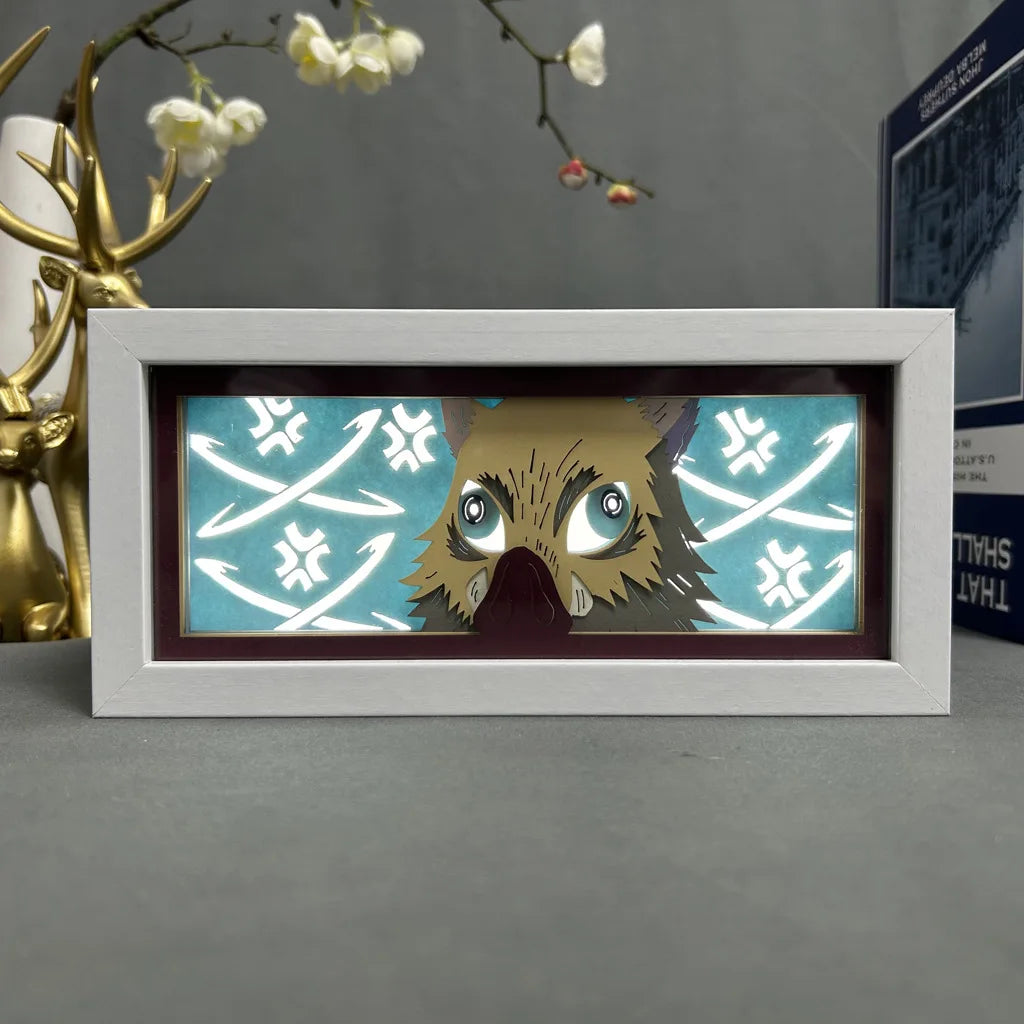 Inosuke Demon Slayer Anime 3D Photo Frame Light