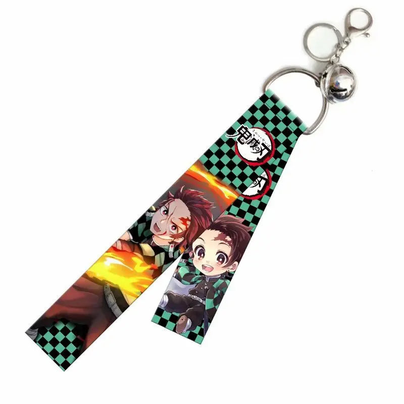 Tanjiro Anime Demon Slayer Ribbon Keychain