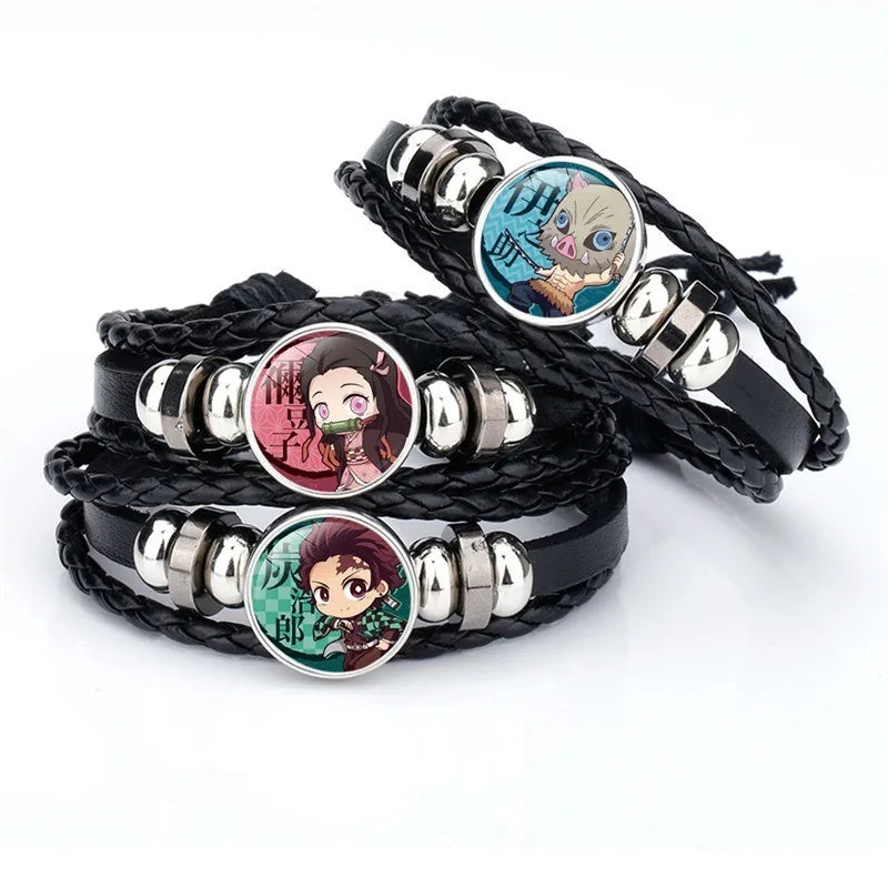 Demon Slayer Leather Bracelet