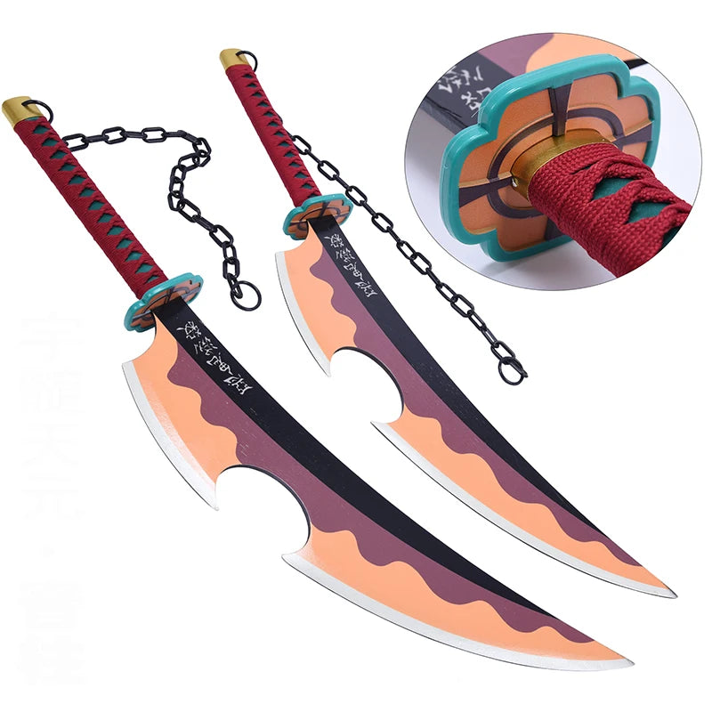 Uzui Tengen 83CM Nichirin blade Wood Jian Katana Demon Slayer Anime Weapon