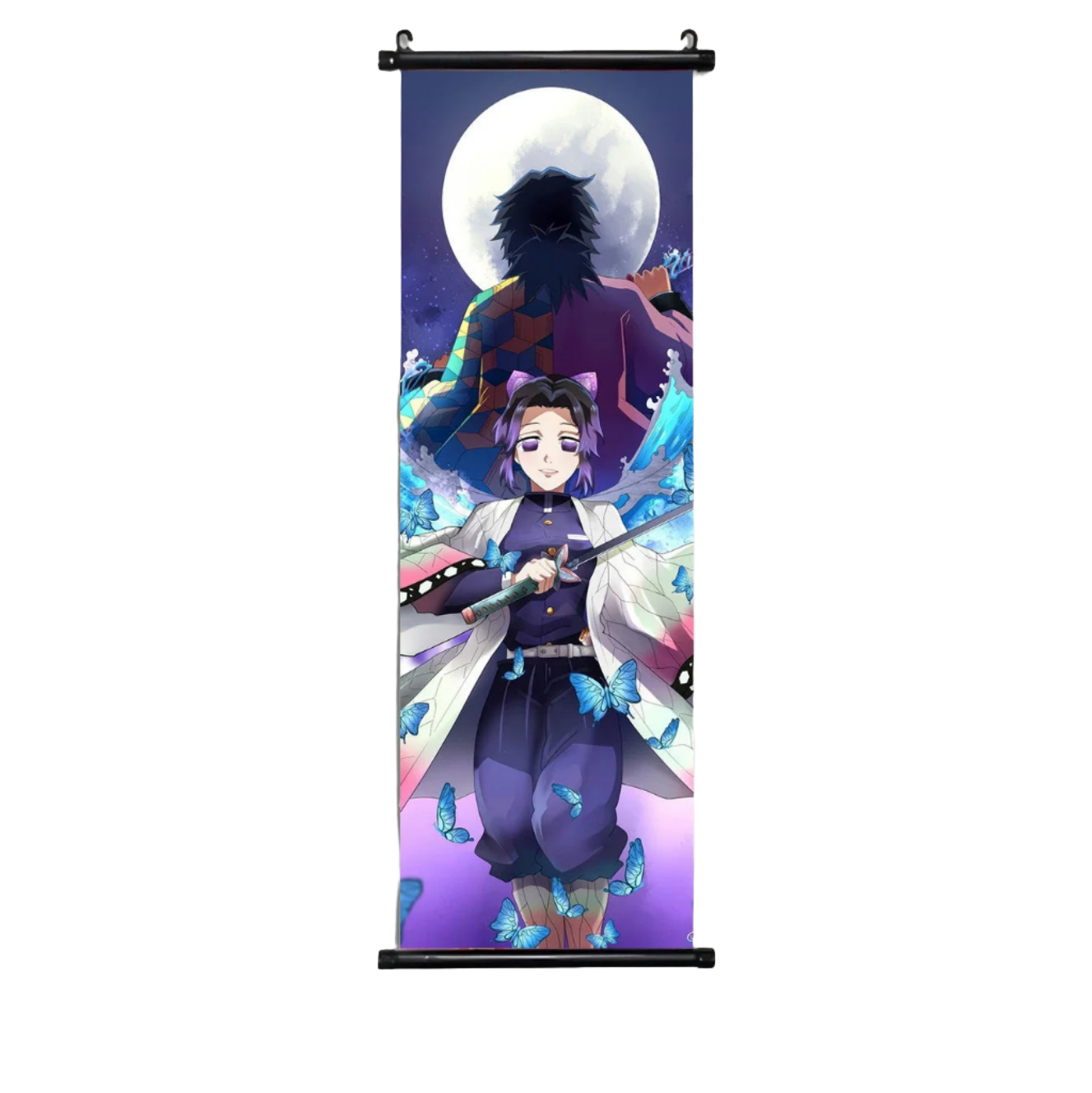 Shinobu and Giyu Demon Slayers Wall Hanging Poster