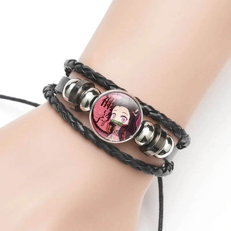 Demon Slayer Leather Bracelet