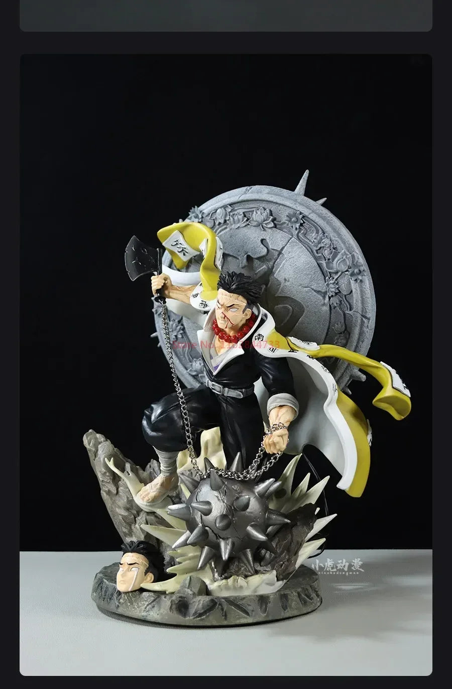 41CM Statue Demon Slayer Figures Himejima Gyoumei Figures Led Model BANDAI