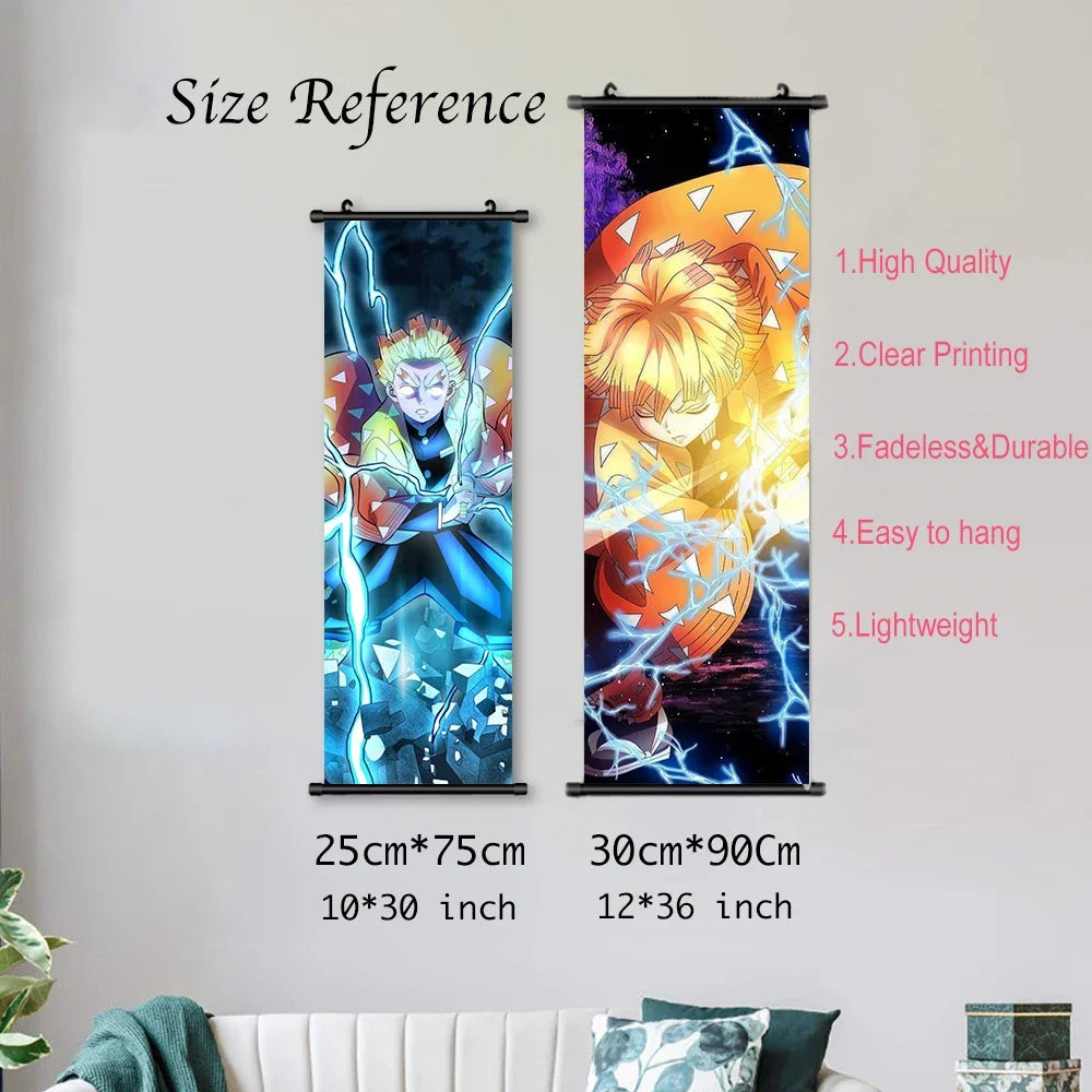 Shinobu and Giyu Demon Slayers Wall Hanging Poster