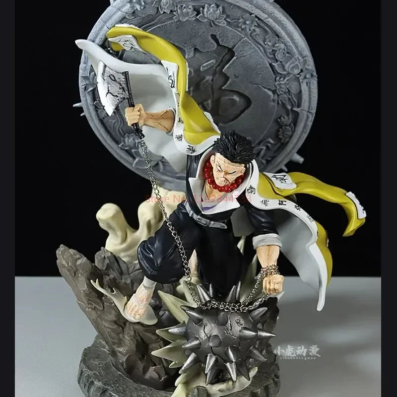 41CM Statue Demon Slayer Figures Himejima Gyoumei Figures Led Model BANDAI