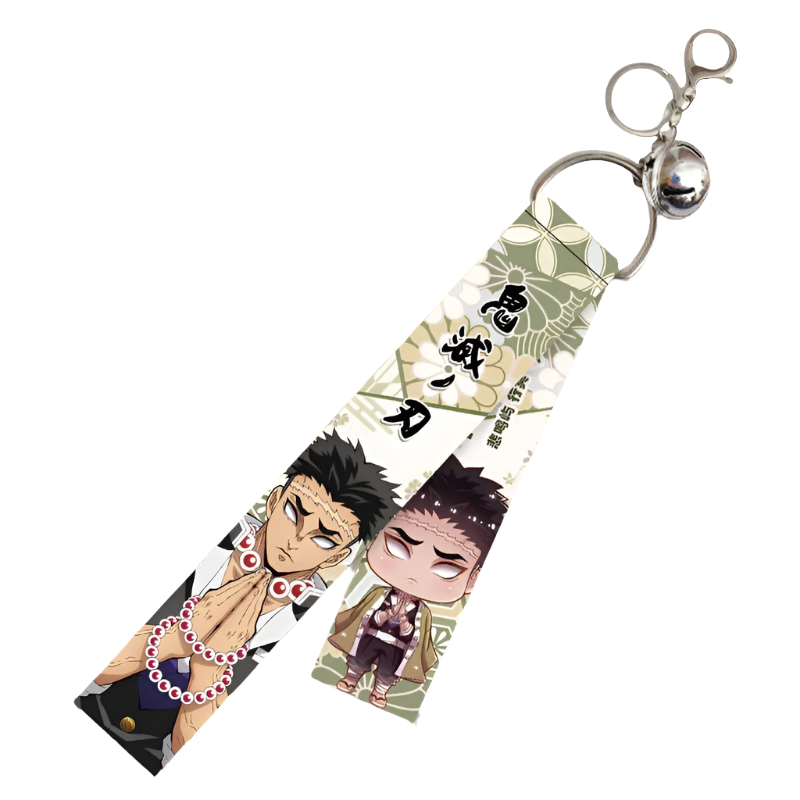 Gyomei Anime Demon Slayer Ribbon Keychain