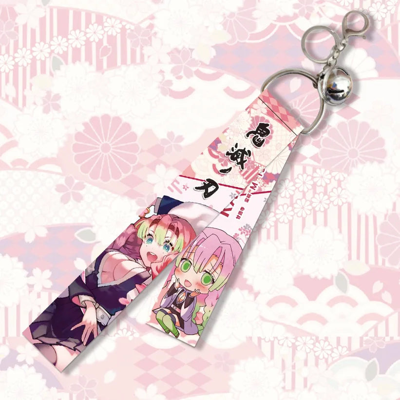 Mitsuri Anime Demon Slayer Ribbon Keychain