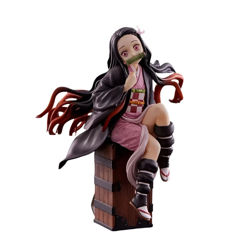 Anime Demon Slayer Kamado Nezuko Sitting Model Figure 15CM