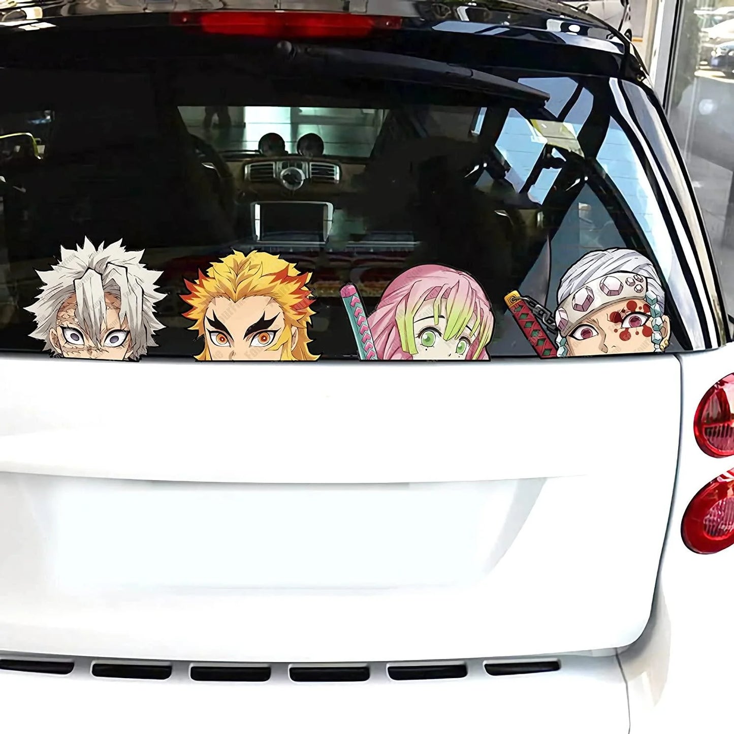 9 PCS Anime Car Stickers Demon Slayer Funny Bumper Sticker