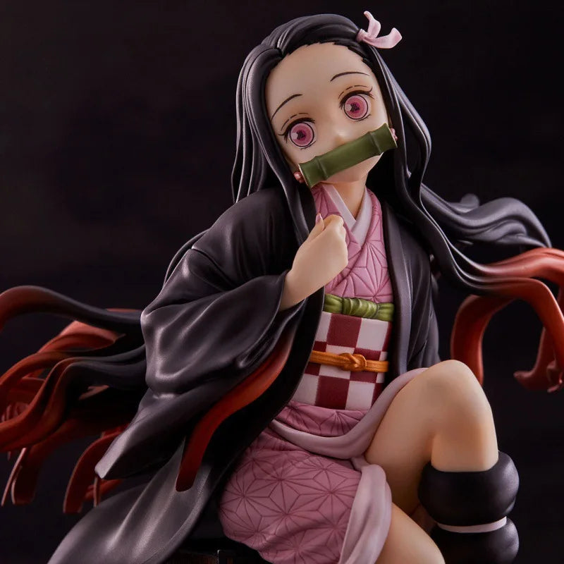 Anime Demon Slayer Kamado Nezuko Sitting Model Figure 15CM