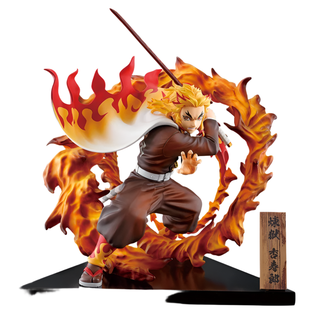 Demon Slayer Hold on To The Blade of Dawn Rengoku Kyoujuro Figure Anime Model BANDAI