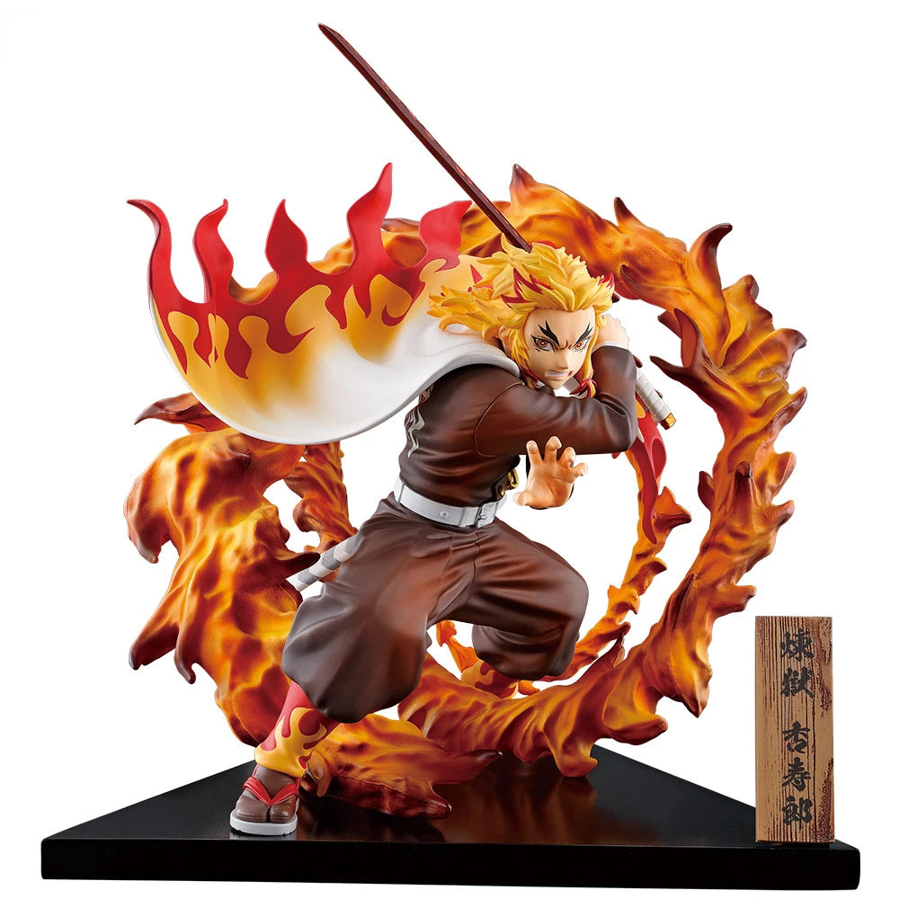 Demon Slayer Hold on To The Blade of Dawn Rengoku Kyoujuro Figure Anime Model BANDAI